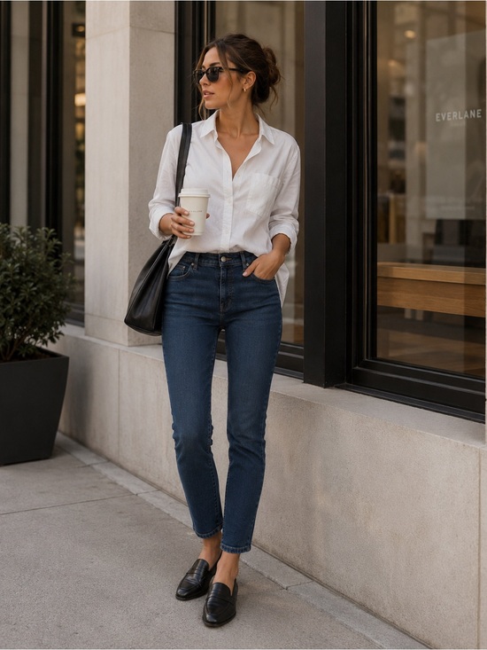 Everlane Denim - EVERLANE The Mid Rise Skinny Jeans Size 31 Ankle Stretch Cotton